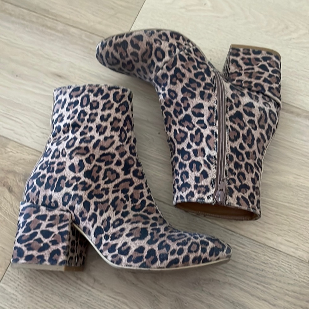 Free People Leopard Booties